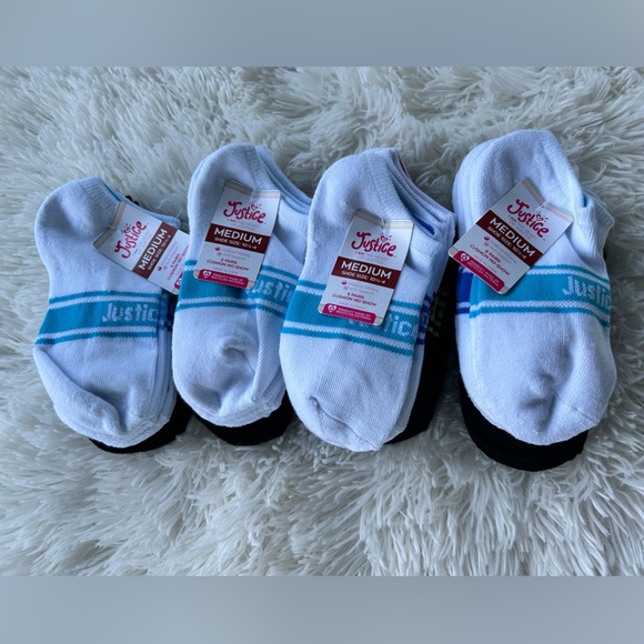 Justice Other - Justice, Girls No-Show Socks, 24 pack size medium